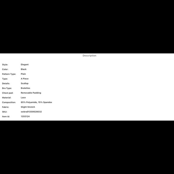 BLACK FLORAL LACE HALTER BRALETTE - Picture 6 of 7